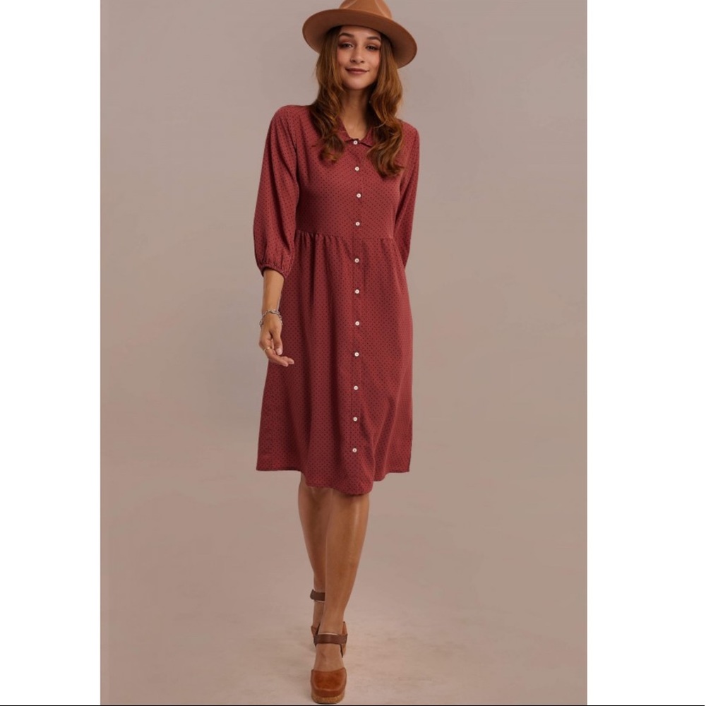 Button Down MIDI Dress